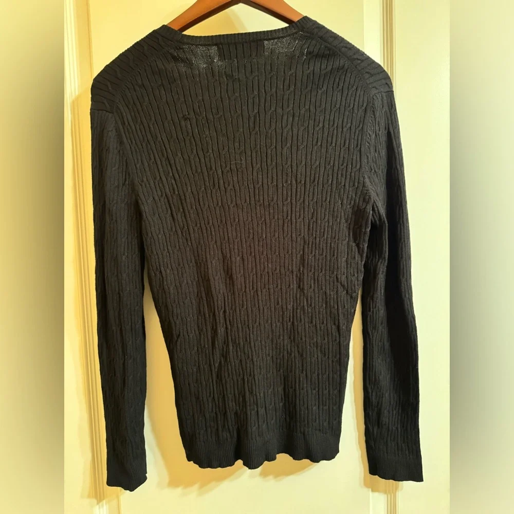 NWOT Jones New York Women’s Sweater Cardigan Top In Black Size PM